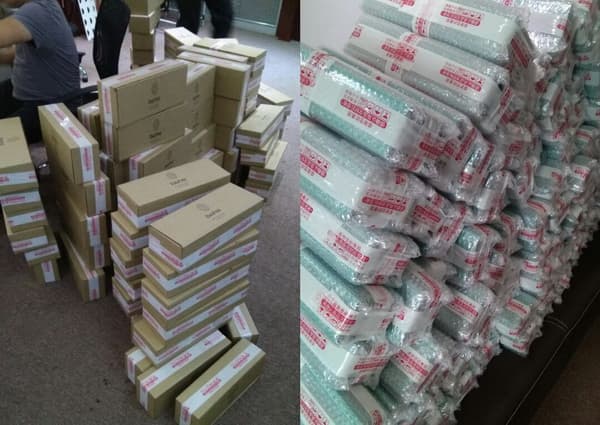 DAFNI直发梳气泡袋缓冲+邮购纸盒包装