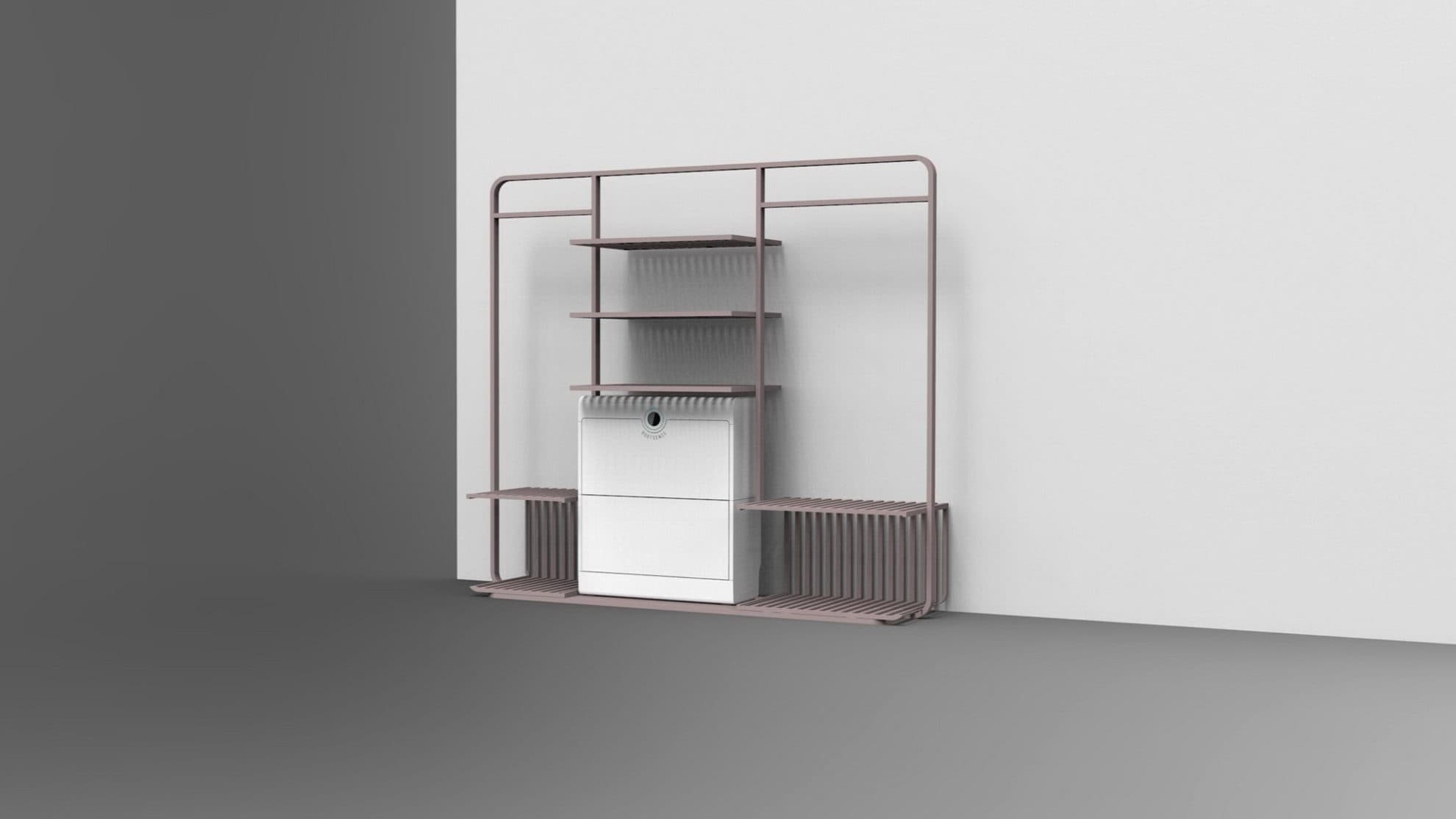 智能鞋柜室内搭配暖色-根元智能鞋柜护理机-Footies室内设计图