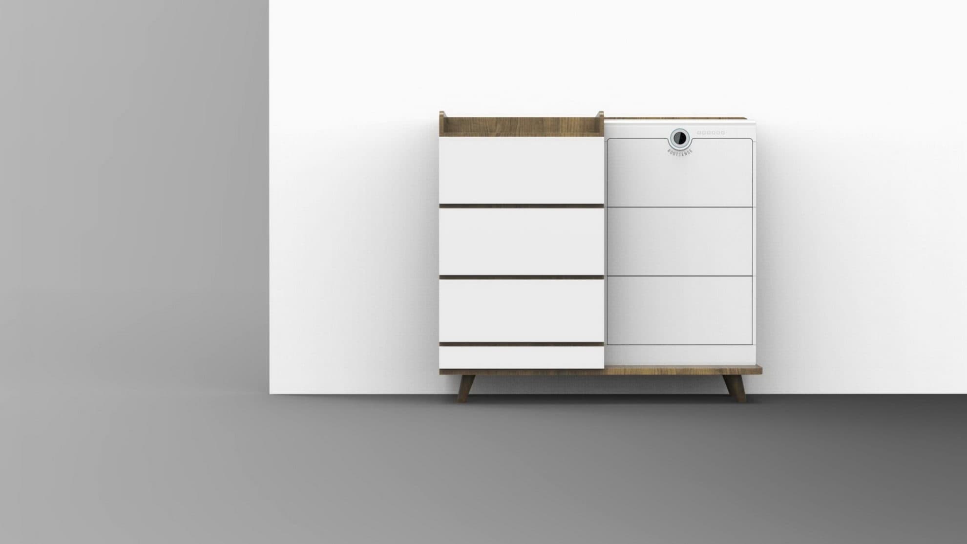 智能鞋柜室内搭配暖色-根元智能鞋柜护理机-Footies室内设计图